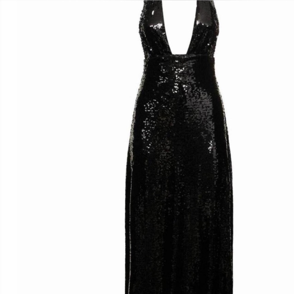 WeWoreWhat Shimmering Black Maxi Dress